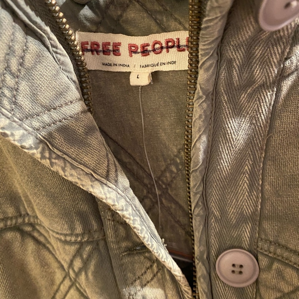 Free People Olive Quilted Jacket - Picture 6 of 7
